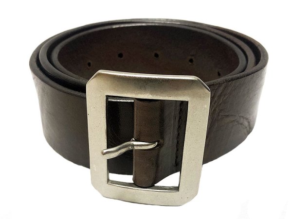 画像1: UN-SYMMETRY GARRISON BELT 3.8 アンシンメトリー ギャリソン ベルト 茶 (1)