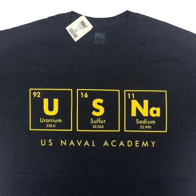 画像2: USNA (US NAVAL ACADEMY) Formula Tee MV Sports® 紺×黄 元素記号