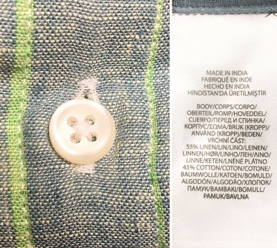 画像2: POLO Ralph Lauren Madras H/S B.D.Shirts  麻混 マドラス 半袖ボタンダウン