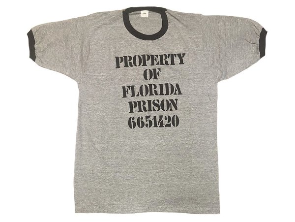 画像1: Deadstock 1980S FLORIDA PRISON Ringer Tee デッドストック アメリカ製　 (1)