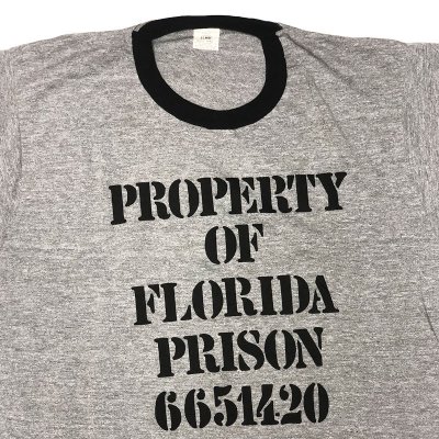 画像1: Deadstock 1980S FLORIDA PRISON Ringer Tee デッドストック アメリカ製　