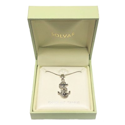 画像1: USNA (US NAVAL ACADEMY) Sterling Silver "Navy" Fouled Anchor Pendant　