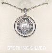 画像7: USNA (US NAVAL ACADEMY) Sterling Silver Round "USNA" Crest Necklace (7)