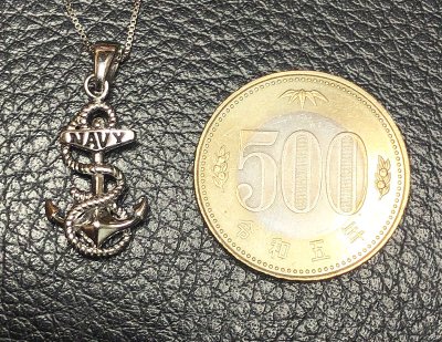 画像3: USNA (US NAVAL ACADEMY) Sterling Silver "Navy" Fouled Anchor Pendant　