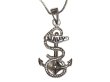 画像1: USNA (US NAVAL ACADEMY) Sterling Silver "Navy" Fouled Anchor Pendant　 (1)