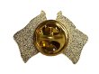 画像2: USNA ANAPOLIS U.S. Flag & U.S.NAVY Flag Crossed Flag Lapel Pin #873 (2)
