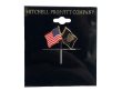 画像3: USNA ANAPOLIS U.S. Flag & U.S.NAVY Flag Crossed Flag Lapel Pin #873 (3)