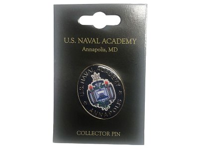 画像1: USNA(U.S. NAVAL ACADEMY)  ANAPOLIS Crest Oval Lapel Pin #871
