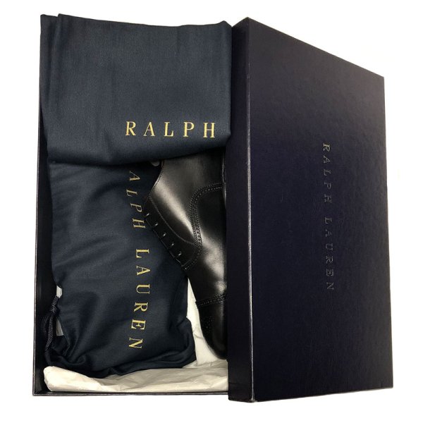 画像10: RALPH LAUREN DENVERII CAP-TOE BLACK CALF MADE IN ITALY 7E(25.5)  (10)