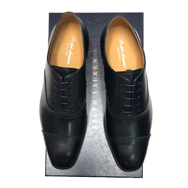 画像6: RALPH LAUREN DENVERII CAP-TOE BLACK CALF MADE IN ITALY 9E(27.5)  (6)