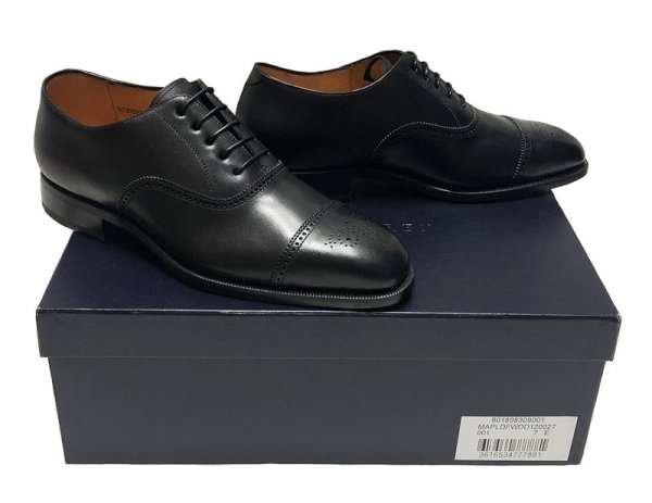 画像4: RALPH LAUREN DENVERII CAP-TOE BLACK CALF MADE IN ITALY 7E(25.5)  (4)