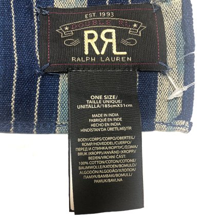 画像3: RRL INDIGO OBLONG COTTON SCARF ダブルアールエル 本藍染 ストール