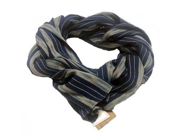 画像1: RRL INDIGO OBLONG COTTON SCARF ダブルアールエル 本藍染 ストール (1)