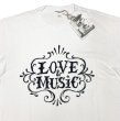 画像3: ENGINEERED GARMENTS® Pocket-Tee "LOVE&MUSIC" 白×黒 カナダ製 白 M (3)