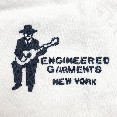 画像2: ENGINEERED GARMENTS® Pocket-Tee "LOVE&MUSIC" 白×黒 カナダ製 白 M