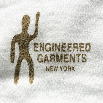 画像2: ENGINEERED GARMENTS® Pocket-Tee "PEACOCK" 白×金 カナダ製 白 L