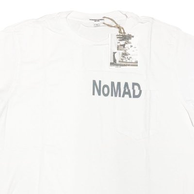 画像1: ENGINEERED GARMENTS® Pocket-Tee "No MAD" 白×銀 カナダ製 白 L