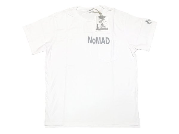 画像1: ENGINEERED GARMENTS® Pocket-Tee "No MAD" 白×銀 カナダ製 白 L (1)