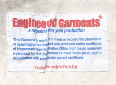 画像2: ENGINEERED GARMENTS® CARRY ALL TOTE WASHED Made in USA キナリ　