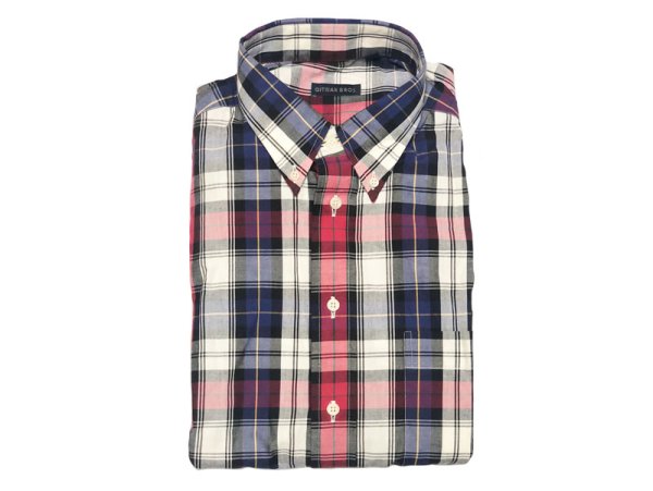画像1: Deadstock 1990-2000'S GITMAN BROS PLAID B.D.Shirts Made in USA 紺赤白 (1)