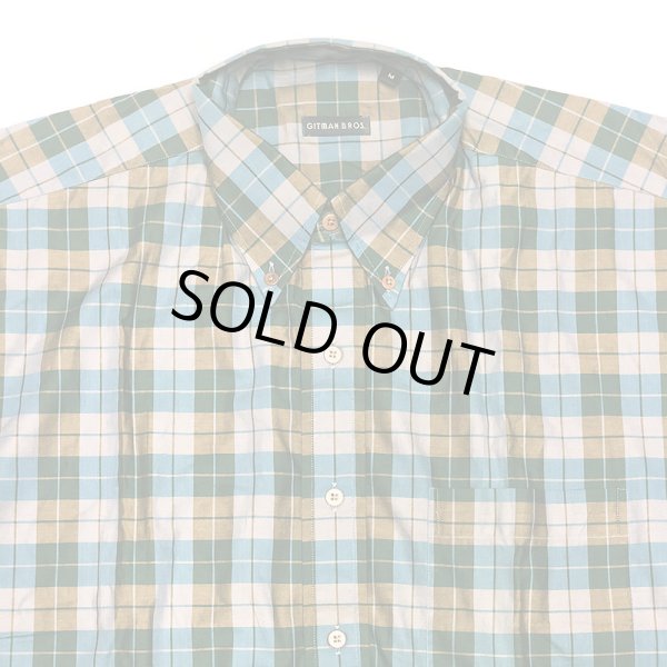 画像4: Deadstock 1990-2000'S GITMAN BROS PLAID B.D.Shirts Made in USA 青緑茶 (4)