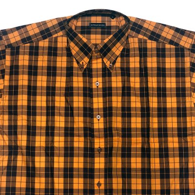画像1: Deadstock 1990-2000'S GITMAN BROS PLAID B.D.Shirts Made in USA 黄×茶