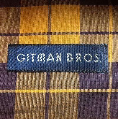 画像2: Deadstock 1990-2000'S GITMAN BROS PLAID B.D.Shirts Made in USA 黄×茶
