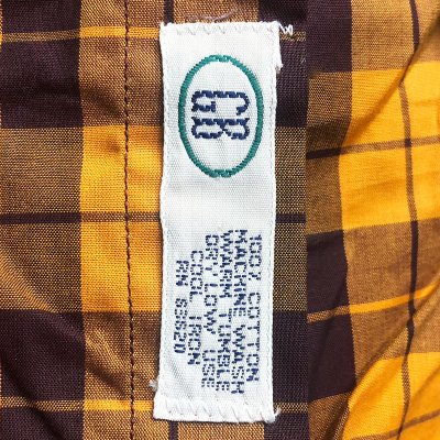 画像3: Deadstock 1990-2000'S GITMAN BROS PLAID B.D.Shirts Made in USA 黄×茶