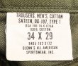 画像9: Deadstock 1970'S US.ARMY SATEEN OG107 TYPE-1 Utility Trousers 34×29 (9)