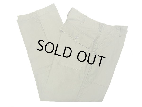 画像1: Deadstock 1970'S US.ARMY SATEEN OG107 TYPE-1 Utility Trousers 34×29 (1)