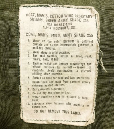 画像2: 【Vintage/Used】1968'S US ARMY AGGRESSOR M-51 TYPE FIELD JACKET