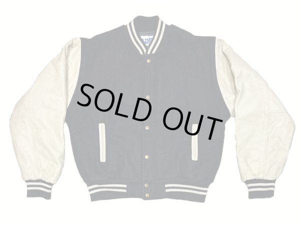 画像2: 【Vintage/Used】New York Yankees  VARSITY JK 紺メルトン×袖革 背中レタード (2)
