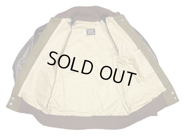 画像4: Deadstock 2000'S SKOOKUM スクーカム 袖革 ボタンスタジャン Made in USA  (4)