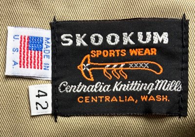 画像3: Deadstock 2000'S SKOOKUM スクーカム 袖革 ボタンスタジャン Made in USA 