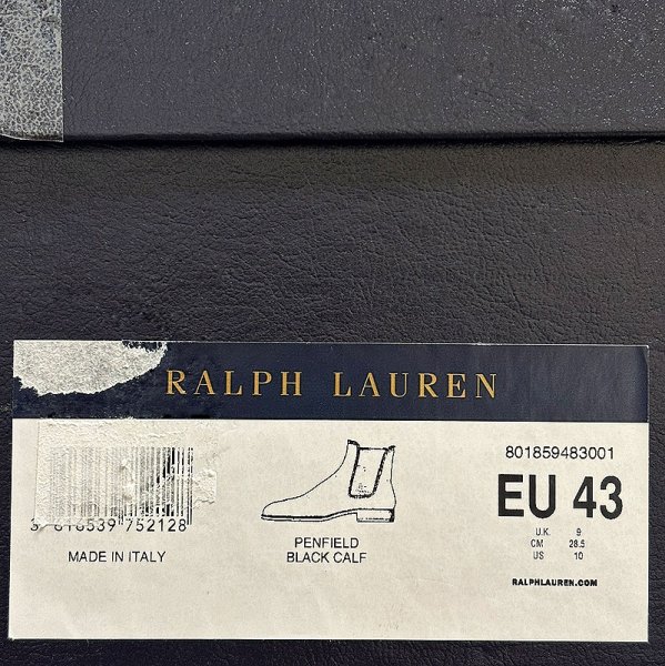 画像13: RALPH LAUREN PENFIELD BLACK CALF BOOT MADE IN ITALY 10E(28.5)  (13)