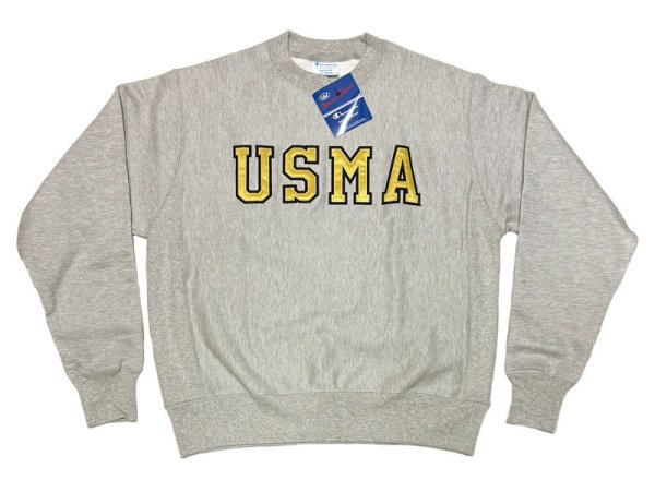 画像1: USMA Champion® REVERSE WEAVE® CREW  "USMA"リバースウィーブ 灰 (1)