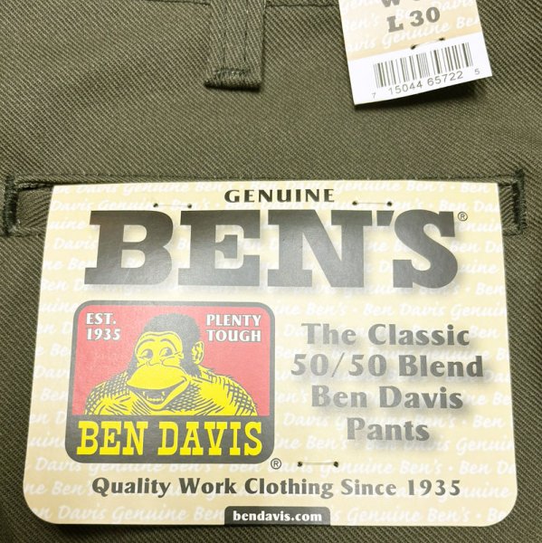 画像10: BEN DAVIS® The Classic Ben's Pants 50/50 NOS Olive Drab SIZE有 (10)