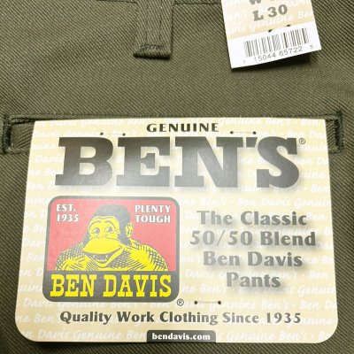 画像3: BEN DAVIS® The Classic Ben's Pants 50/50 NOS Olive Drab SIZE有