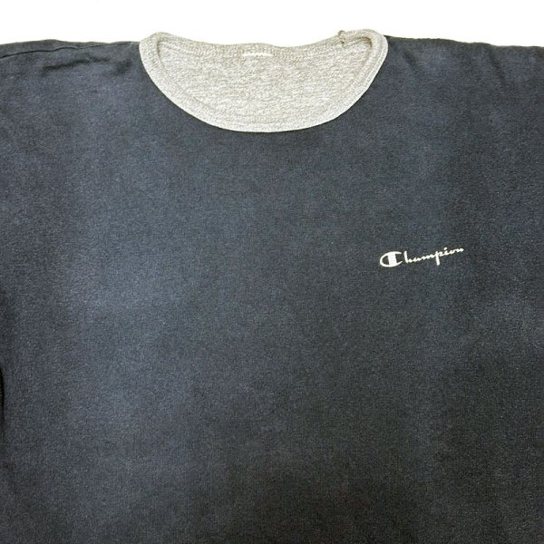 画像5: 【Vintage/Used】Champion® REVERSIBLE L/S Tee Navy×杢Gray 1990'S  (5)