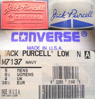 画像2: Deadstock 1990'S CONVERSE Jack Purcell (WOMENS)  紺 USA製 箱付