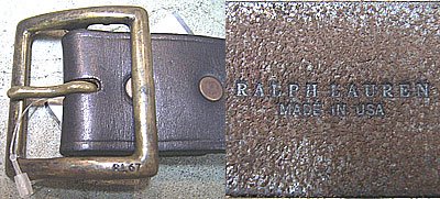 画像2: RALPH LAUREN 67 Garrison Belt (BRASS SQUARE BUCKLE) アメリカ製