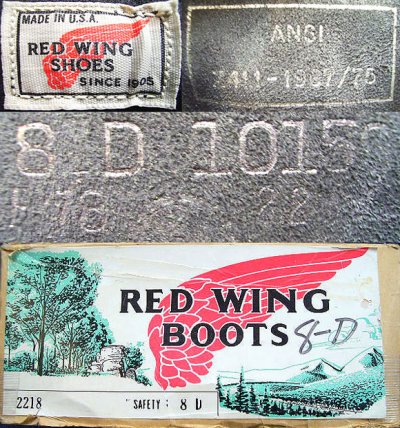 画像3: Deadstock 1978'S Red Wing 2218 8inch LOGGER BOOT STEEL TOE  ANSI 茶箱　