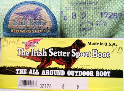 画像2: Deadstock 1992-96'S RED WING Irish Setter 2176 箱付 半円緑タグ Made in USA