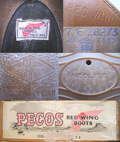 画像3: Deadstock 1967'S RED WING 1155 PECOS BOOT Made in USA 縫付タグ 茶箱　