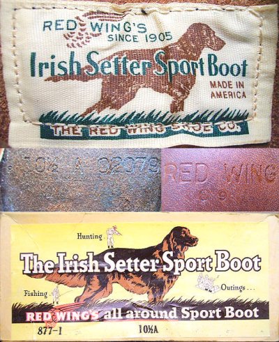 画像3: Deadstock 1979'S RED WING Irish Setter 877-1 白犬四角タグ・カンヌキ 10H-A 茶箱