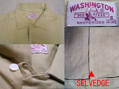 画像2: Deadstock 1970'S WASHINGTON DEE CEE Twill  Work Shirts S/S USA製 