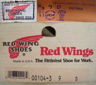 画像2: Deadstock 1988-1993'S RED WING 104  (丸紐) Made in USA 箱付 