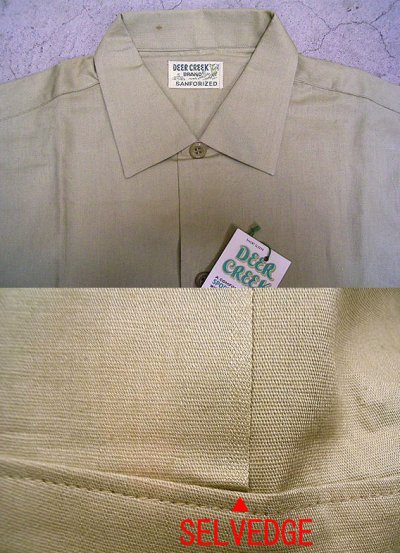 画像2: Deadstock 1960-70'S DEER CREEK  Cotton Work Shirts S/S Kahaki  USA製 