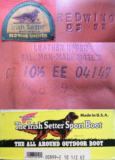 画像3: Deadstock 1992'S RED WING Irish Setter 899-2 半円緑タグ Made in USA 箱付