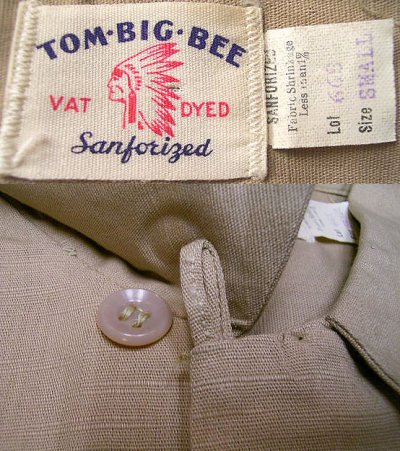 画像3: Deadstock 1960-70'S TOM BIG BEE LOT:669 Cotton Work Shirts S/S USA製 